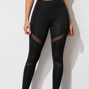 Contrast Mesh Sports Leggings